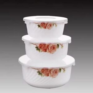 Keramisko bļodiņu komplekts ar vāciņiem 3gab